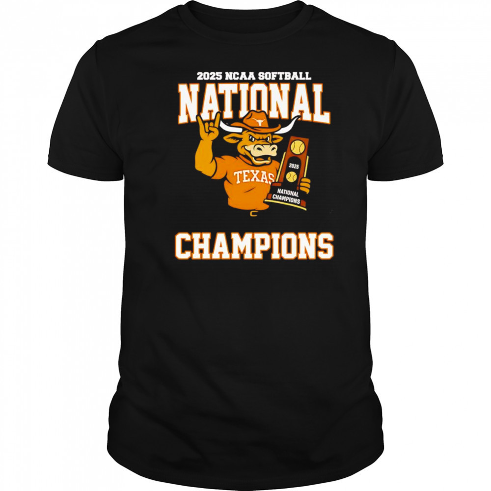 2025 NCAA Softball National Champions Texas Longhorns mascot shirt