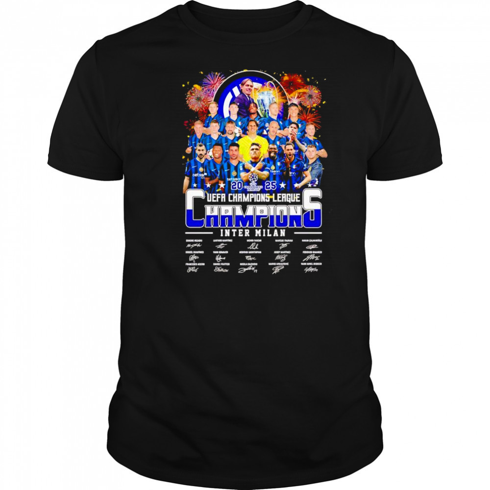 2025 UEFA Champions League Champions Inter Milan signature shirt