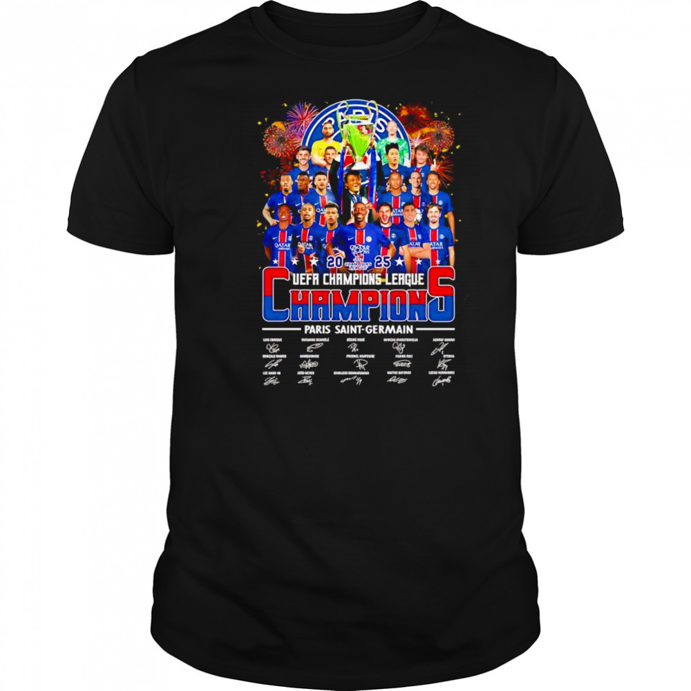 2025 UEFA Champions League Champions Paris Saint-Germain signature shirt