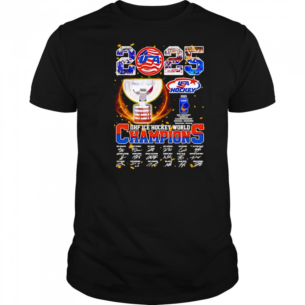 2025 USA Hockey IIHF Ice hockey World Champions signature shirt