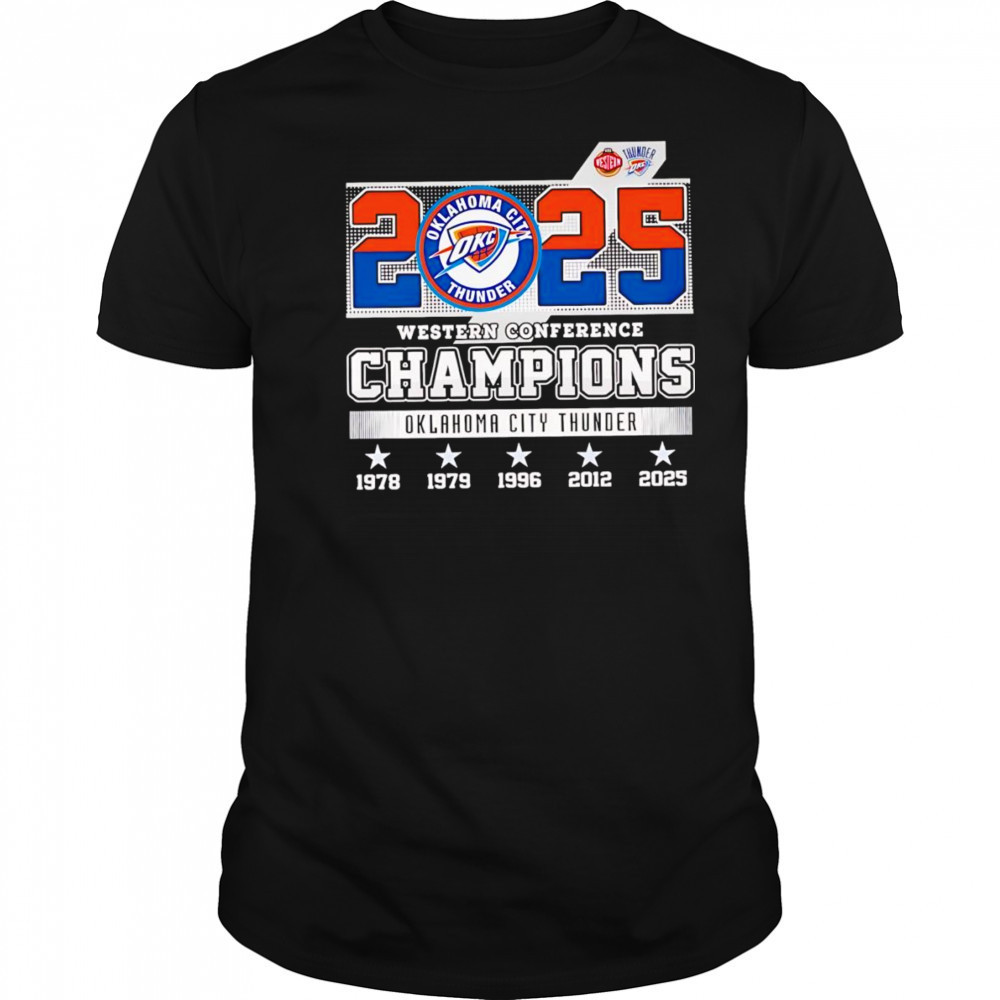 2025 Western Conference Champions Oklahoma City Thunder shirt
