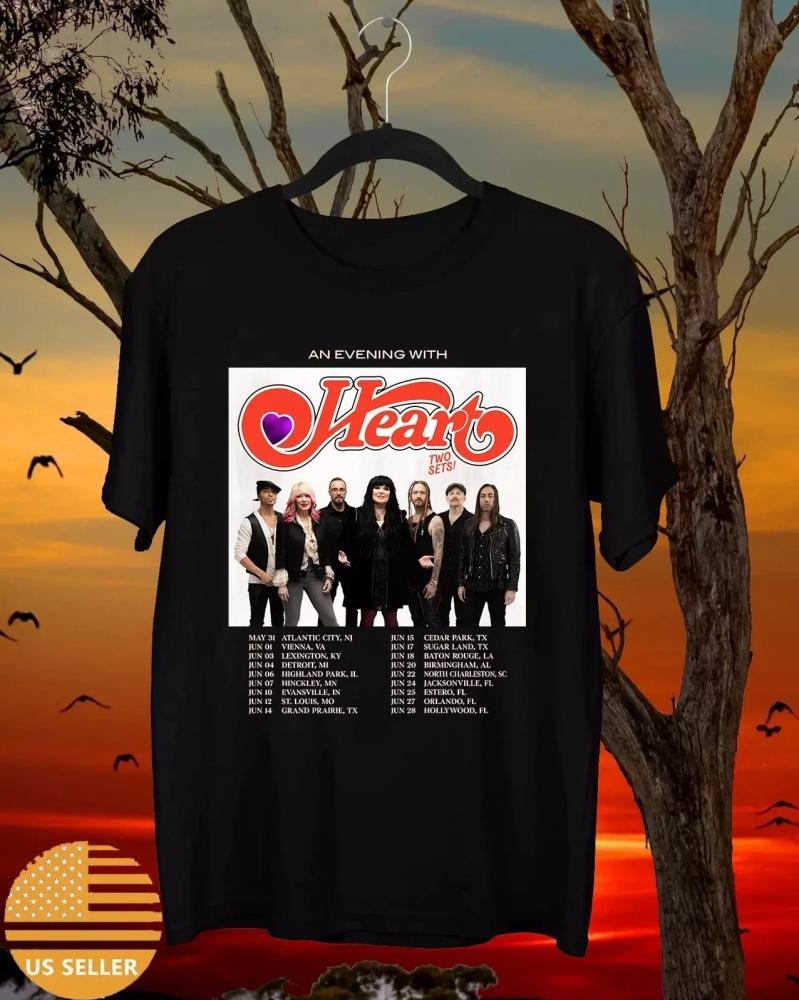An Evening With Heart Band Tour 2025 T Shirt