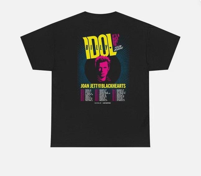 Billy Idol Tour 2025 Joan Jett And The Blackhearts T Shirt