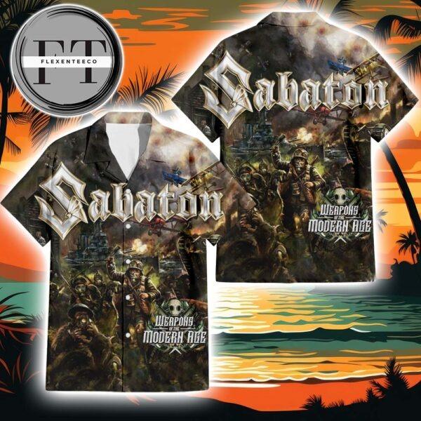 Sabaton Weapons Of The Modern Age Album Cover 2025 Summer Hawaiian Shirt