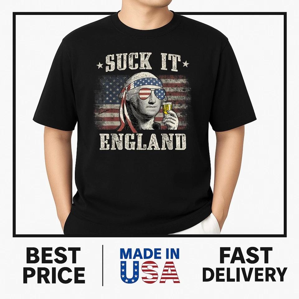 Suck It England Funny 4th of July George Washington 1776 T shirt