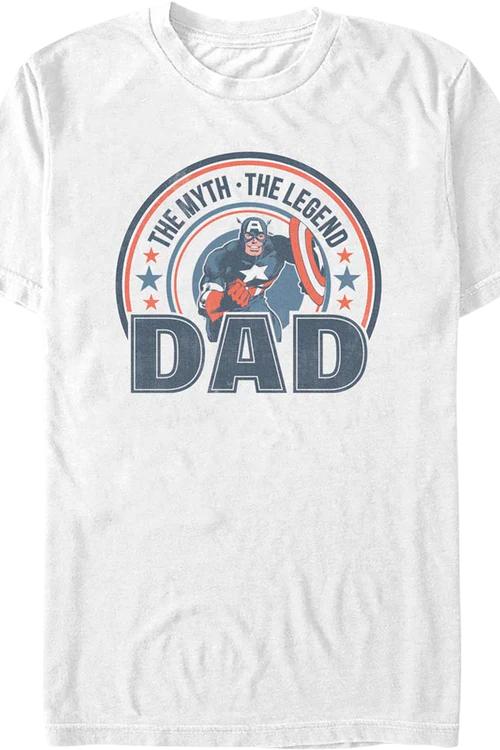 The Myth The Legend Dad Captain America Marvel Comics T-Shirt