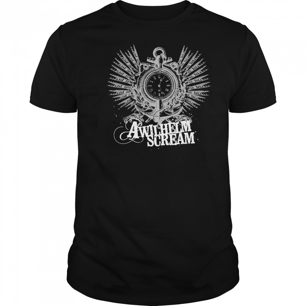 A Wilhelm Scream Clock T-shirt