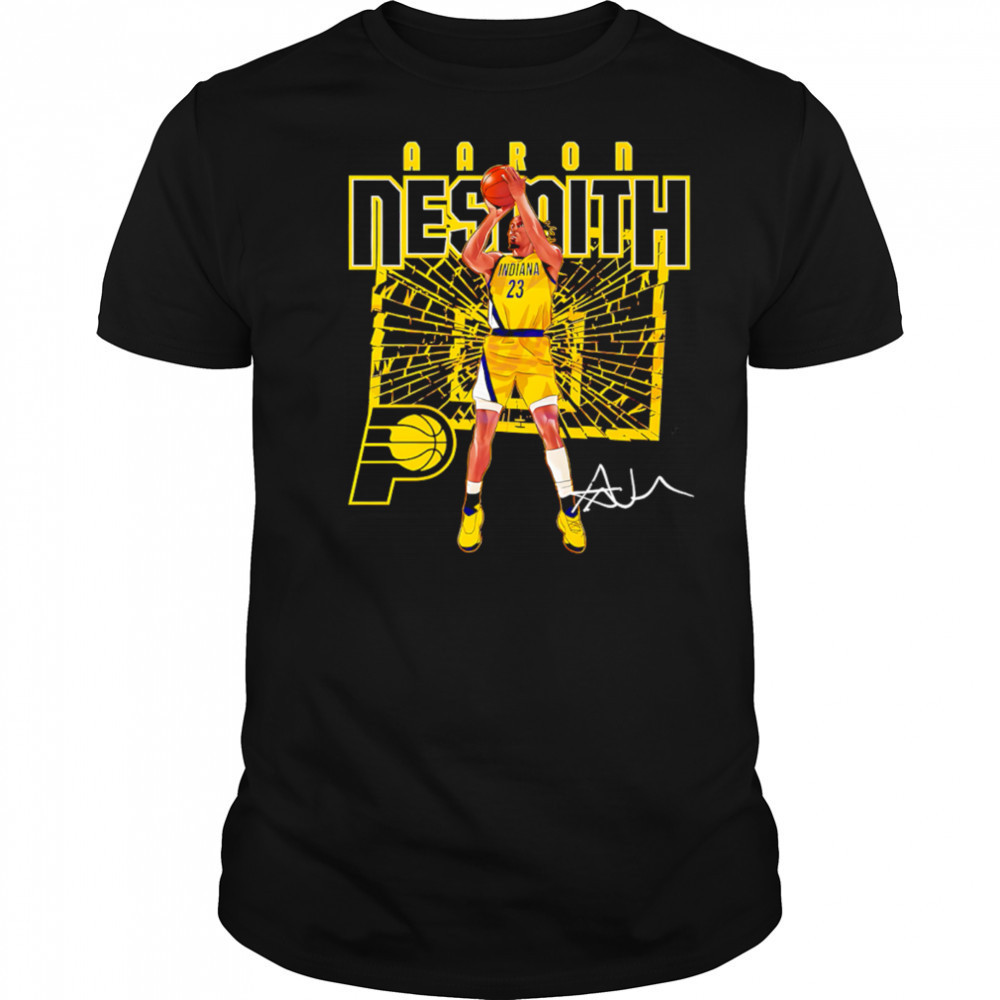 Aaron Nesmith Indiana Pacers Shattered Court Basketball shirt