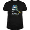 Alaska sports team map logo shirt