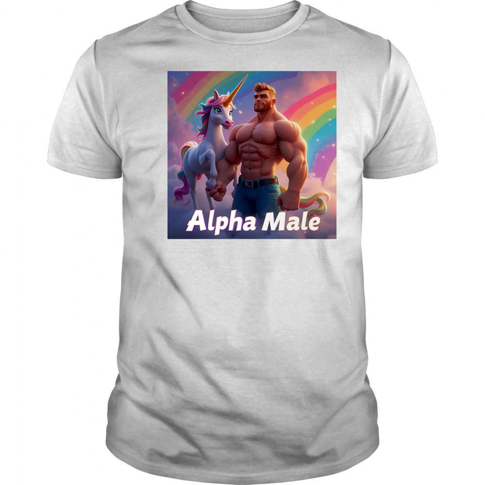 Alpha rainbow male pride shirt
