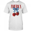 American flag cherry bow shirt