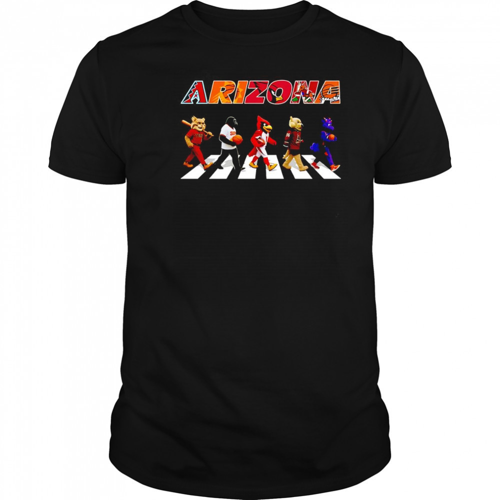Arizona sports mascot Abbey Road cross road shirt