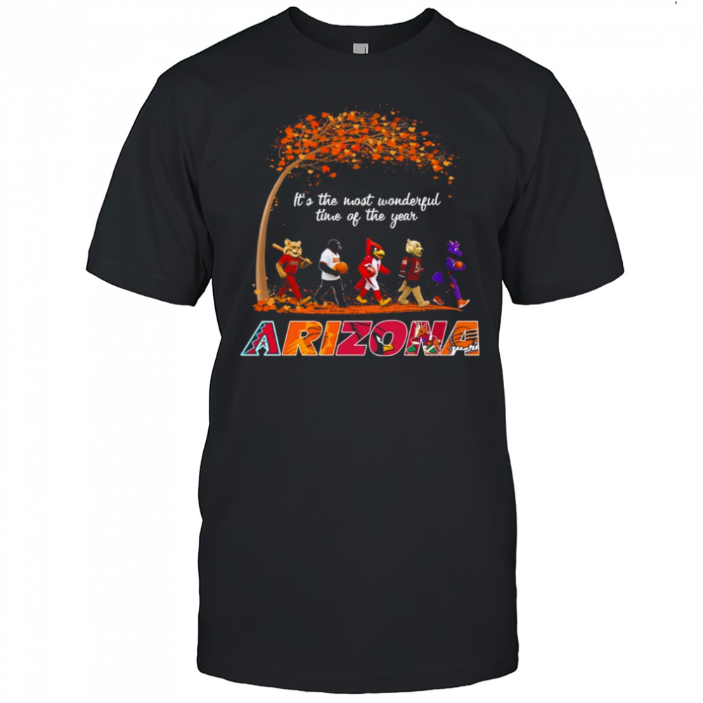 Arizona Sports Teams Mascots & Beatles Abbey Road “It’s The Most Wonderful Time Of The Year” Shirt