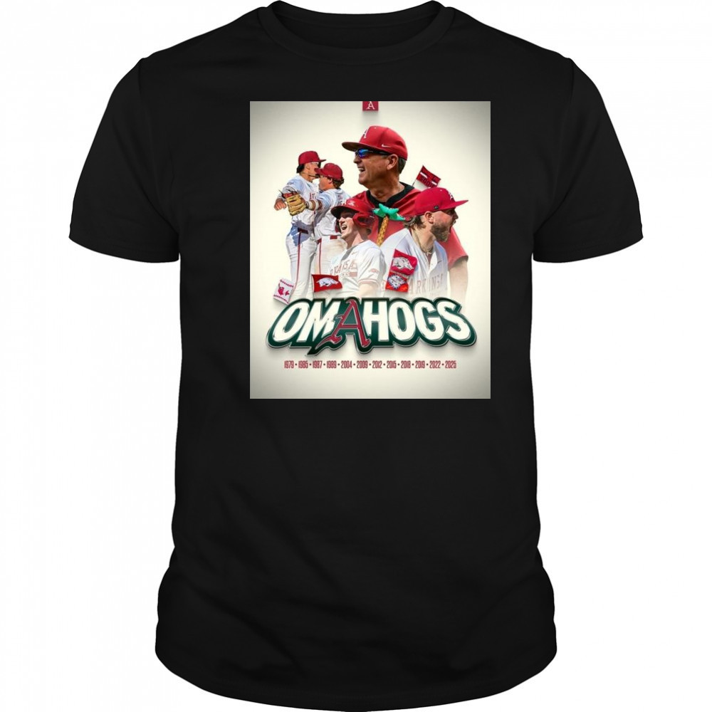 Arkansas Baseball Omahogs 2025 NCAA Super Regional Champions Advance To College World Series Shirt