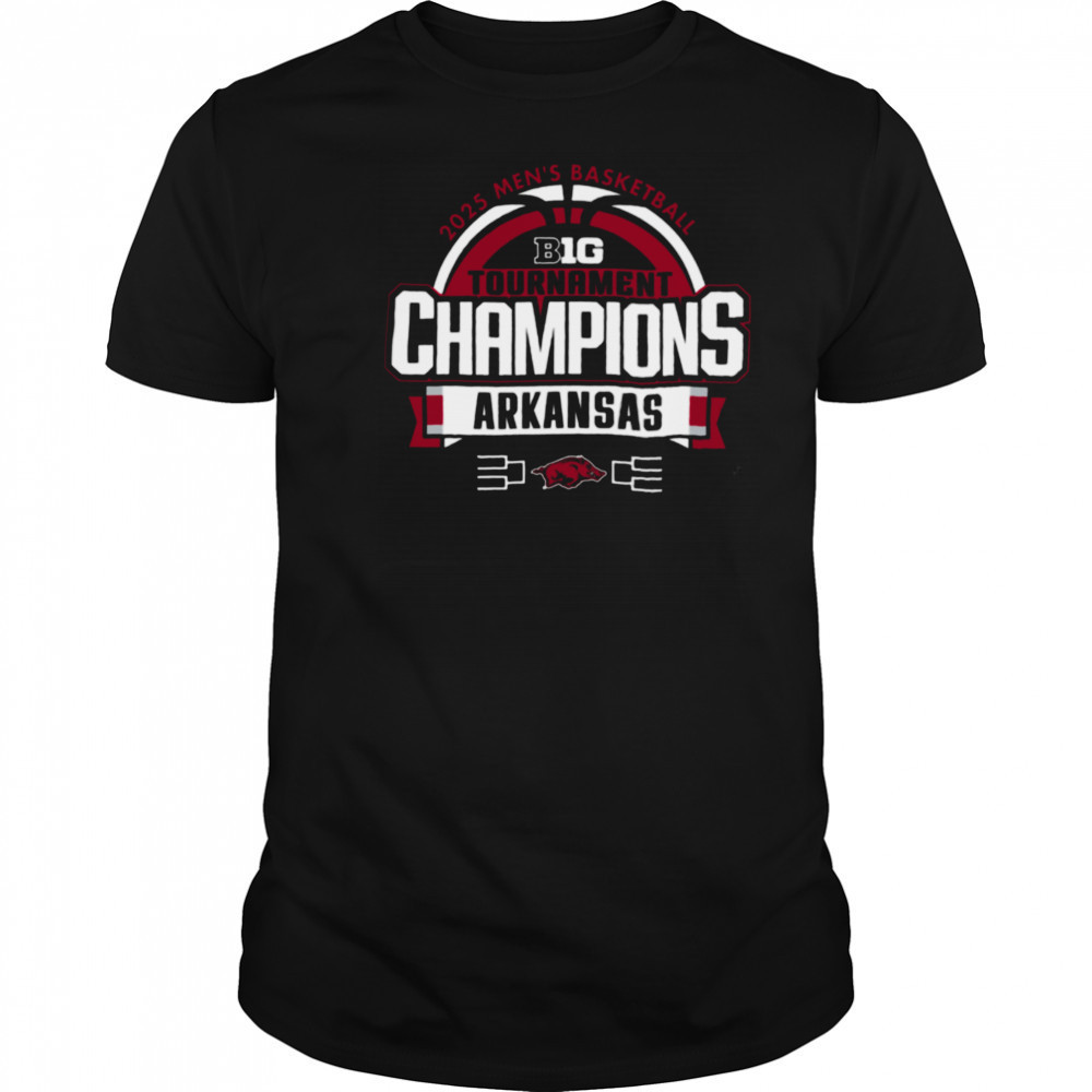 Arkansas Razorbacks 2025 Big Ten Men’s Basketball Conference Tournament Champions Locker Room T Shirt