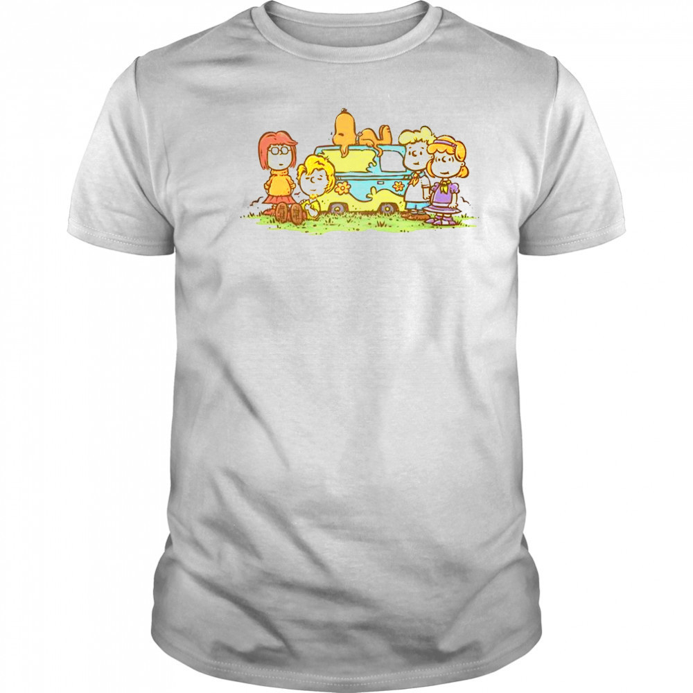 Awesome Mysterious Gang Scooby-Doo Peanuts T-Shirt