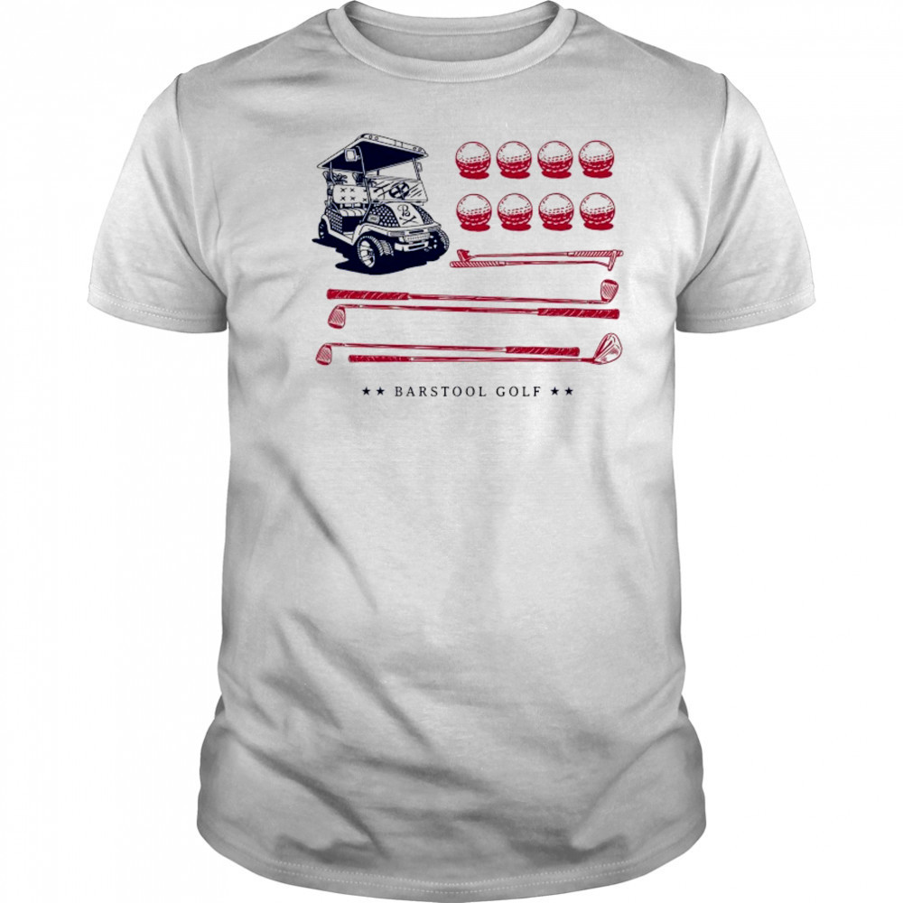 Barstool Golf Cart Flag T-shirt
