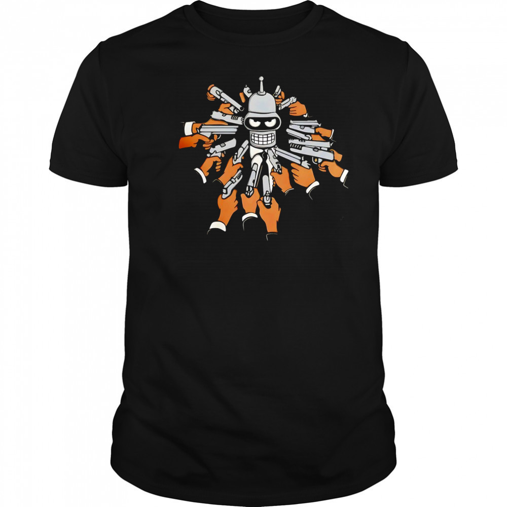 Bender Futurama Wick cartoon shirt