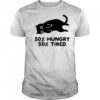 Black Cat 50% Hungry 50%Tired shirt