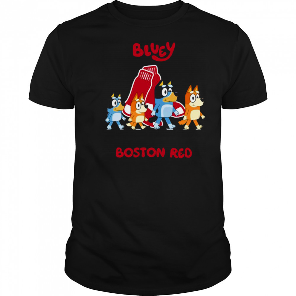 Boston Red Sox Bluey Family abbey road shirt