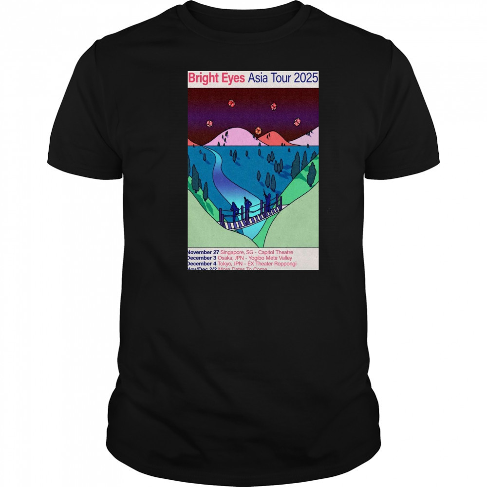 Bright Eyes Asia 2025 Tour Poster T-Shirt