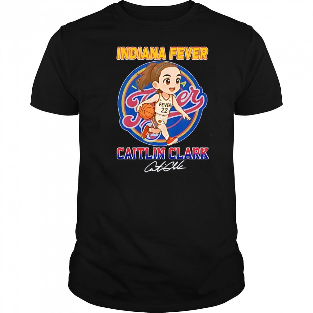 Caitlin Clark Indiana Fever NBA Basketball cartoon signature shirt
