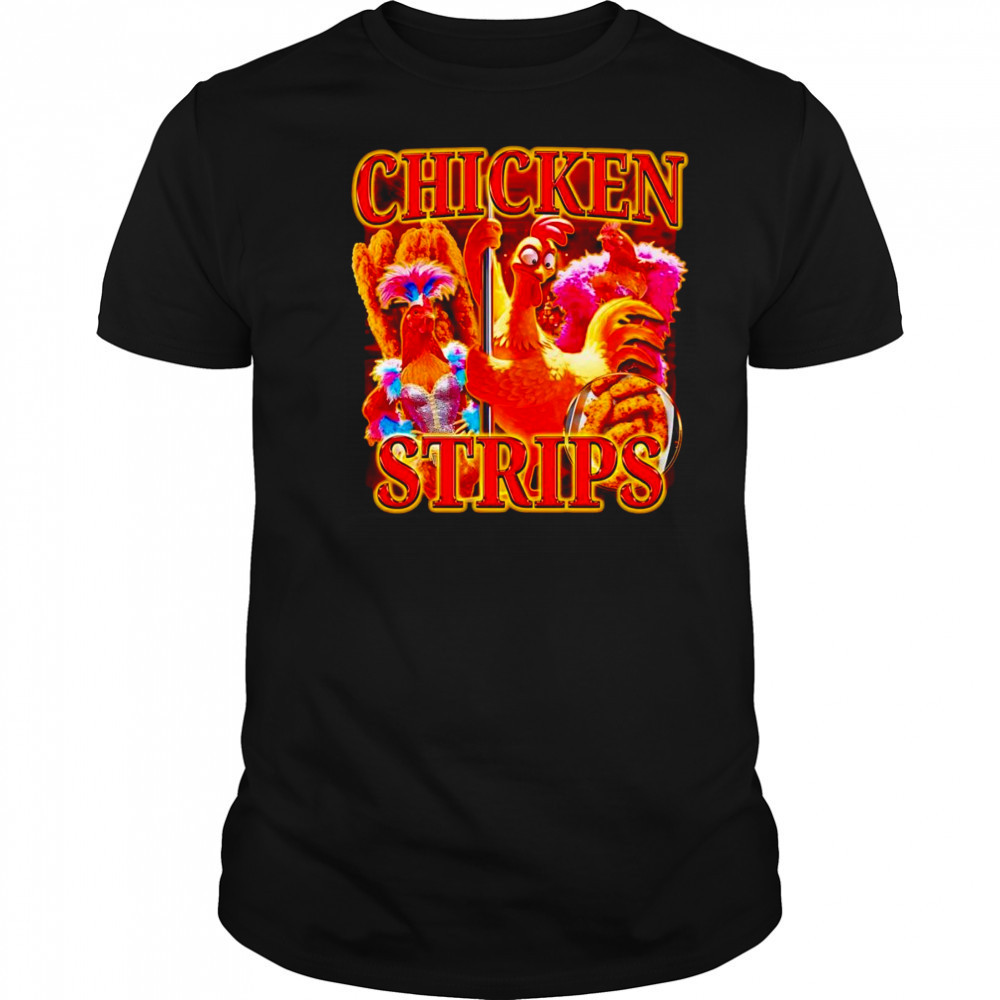 Chicken strips funny graphic shirt