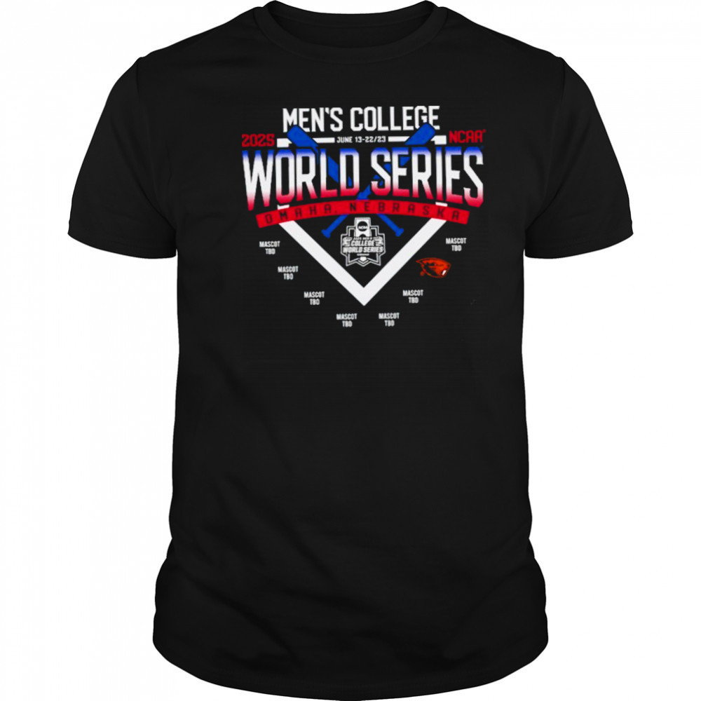 College World Searies 8 Team Tee with Beaver 2025 shirt
