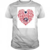 Columbus Blue Jackets Floral Pattern Heart logo shirt