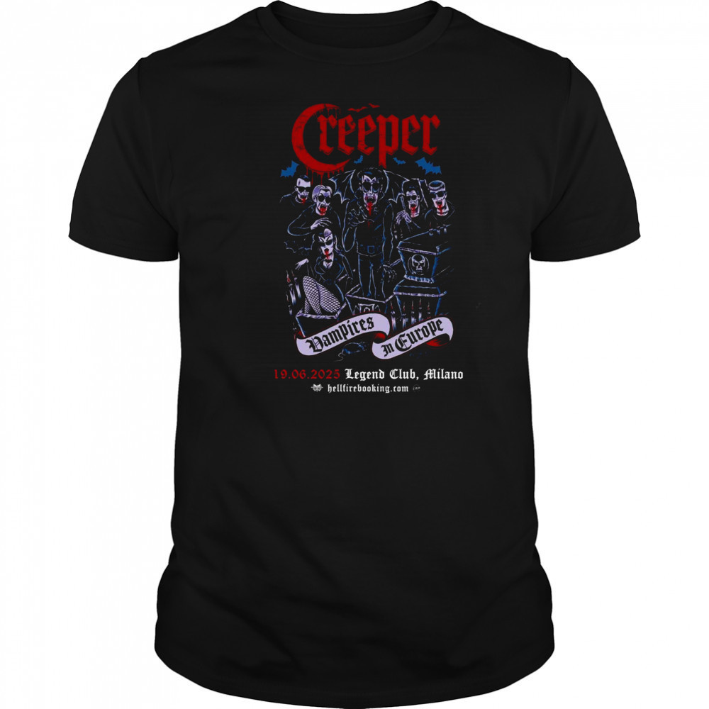 Creeper June 19 2025 Legend Club Milano Poster T-Shirt