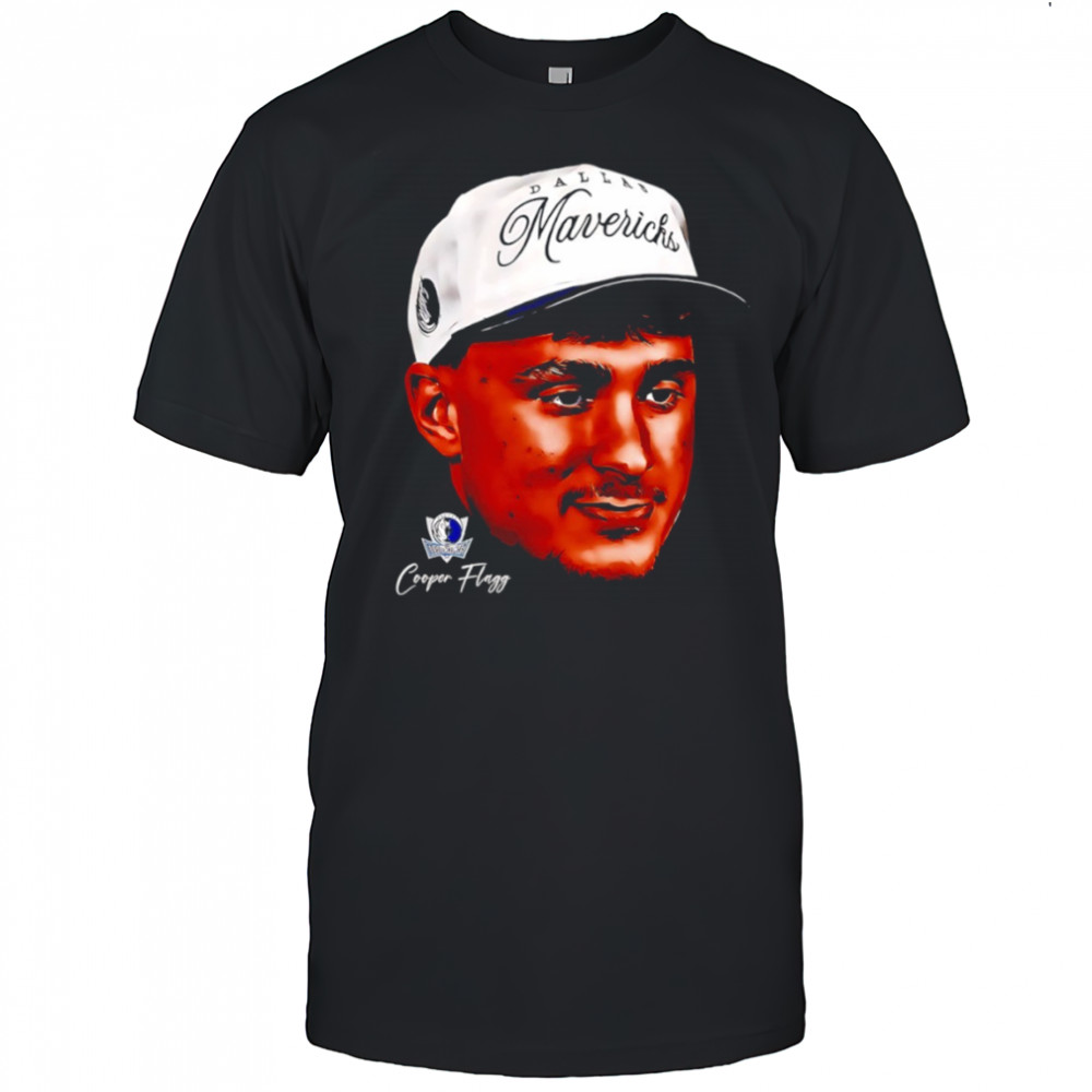 Dallas Mavericks Cooper Flagg head art shirt
