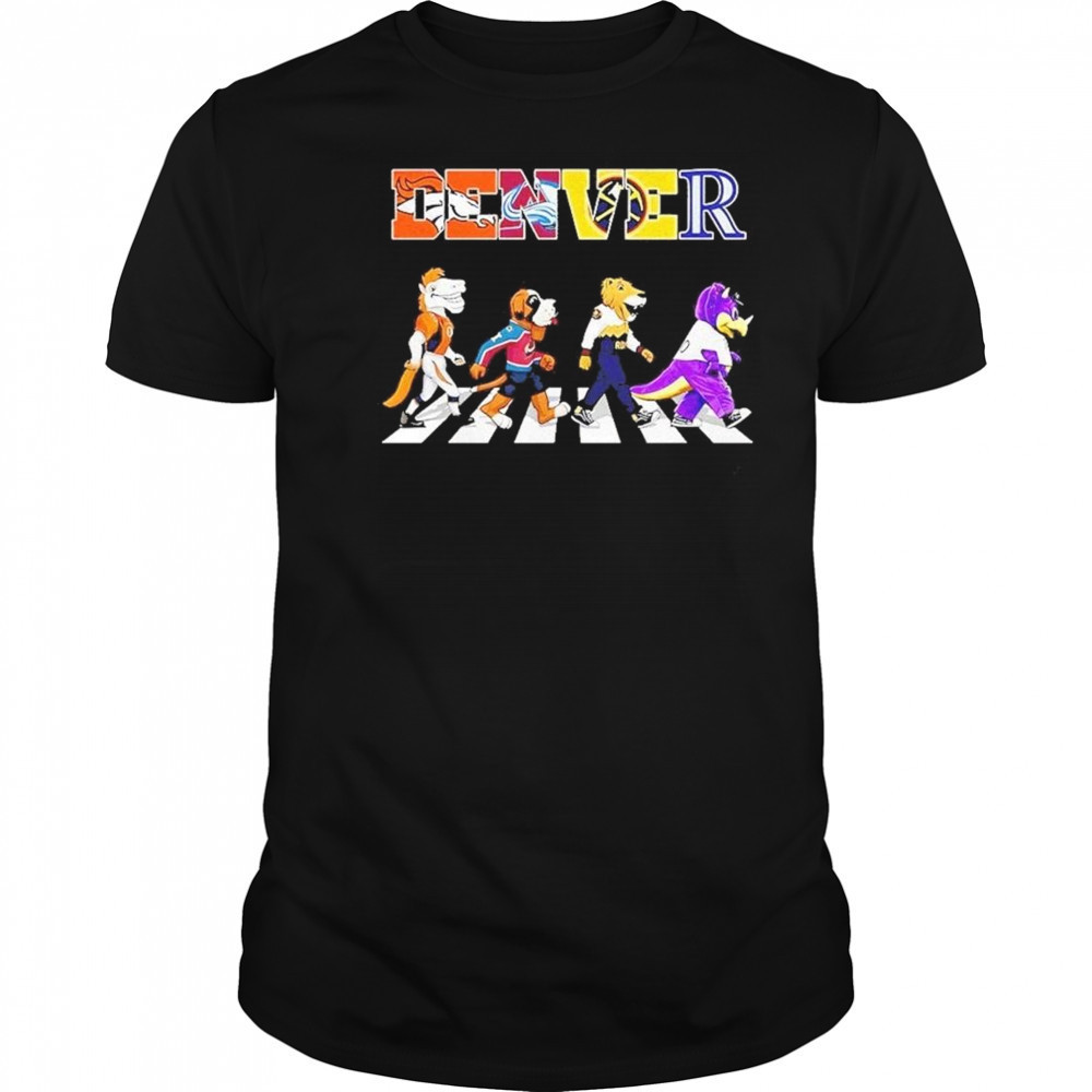 Denver Sports Team Logo Mascot Abbey Road 2025 Shirt