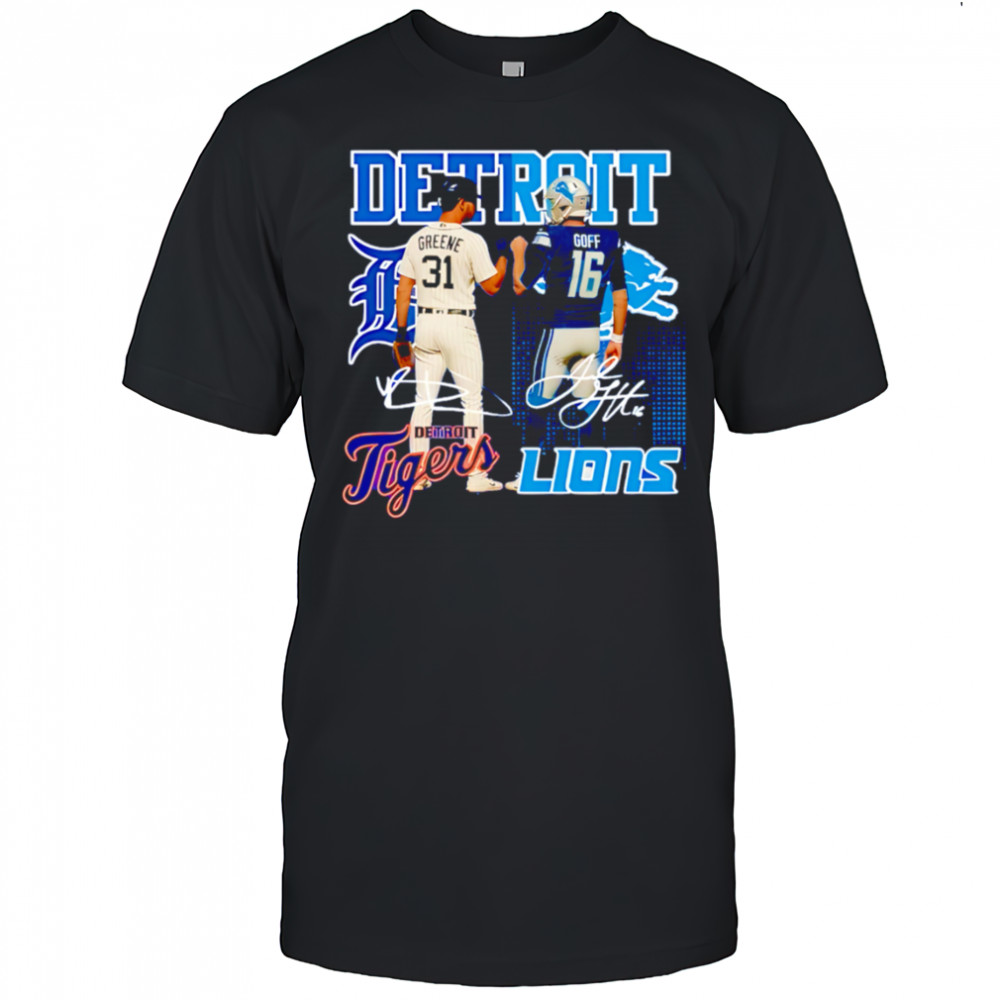 Detroit lions and tigers star power shirt