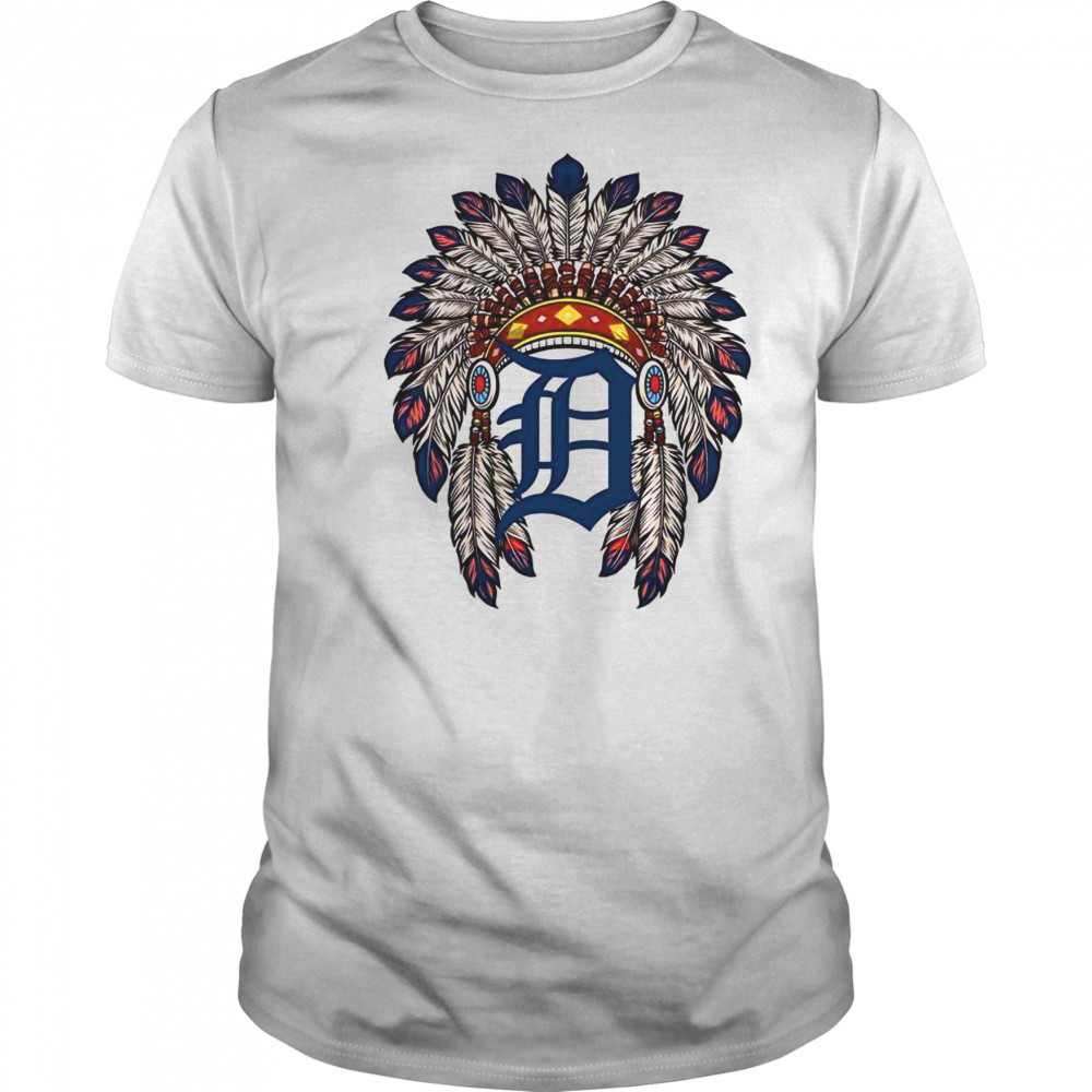 Detroit Tigers Native American Logo T-Shirt