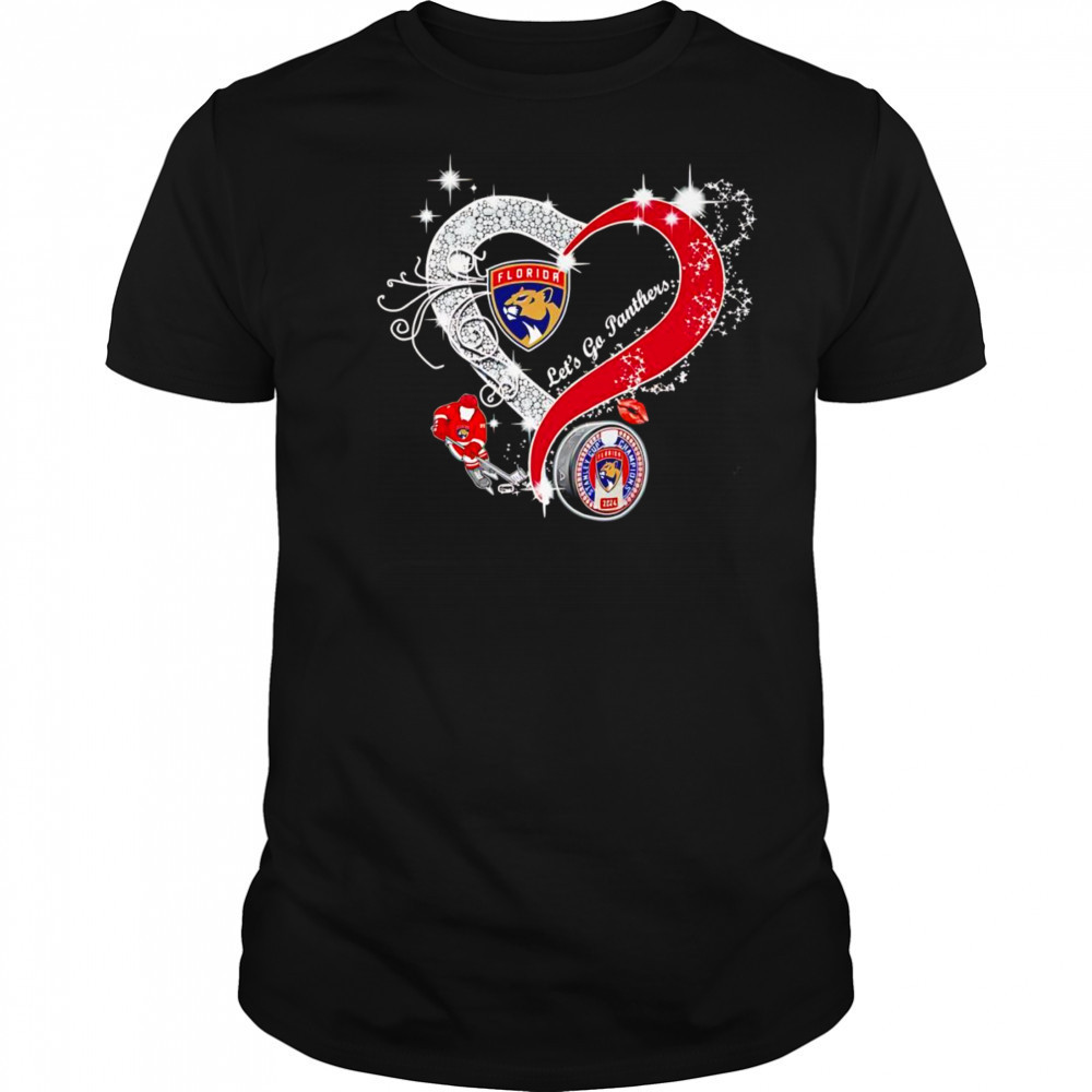 Diamond heart let’s go Florida Panthers shirt