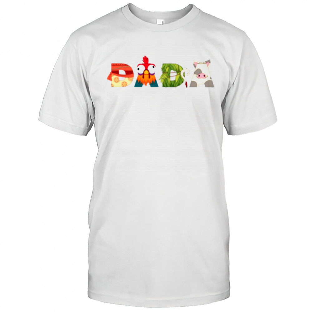 Disney Moana Letters Dada Father’s Day Birthday Gift Shirt