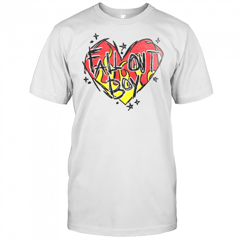 Fall Out Boy Scratch Heart Logo T-Shirt