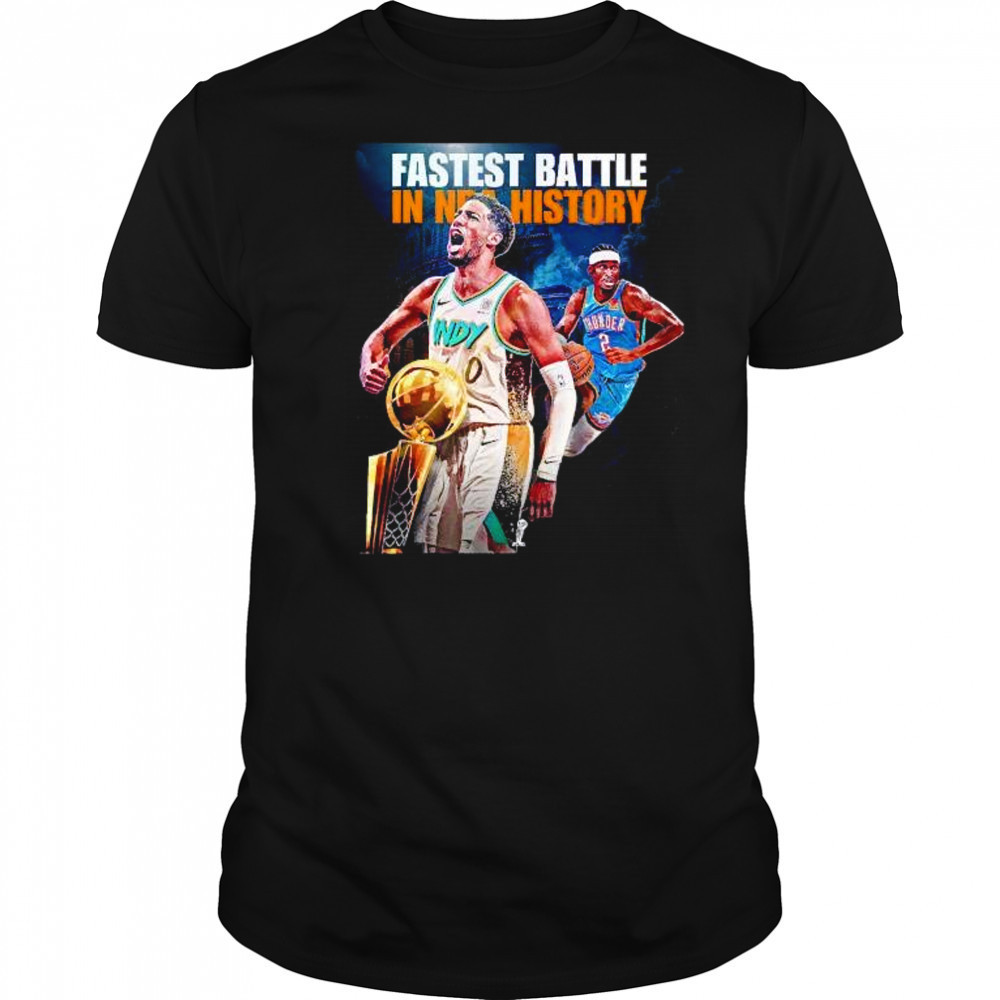 Fastest battle in NBA history Pacers and Thunder matchup shirt