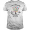 Floral Book A New Chapter Begins Retired 2025 Teacher Retirement shirt