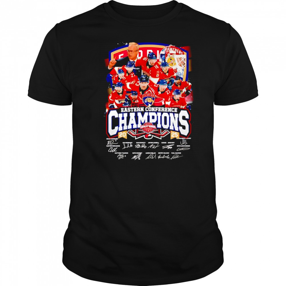 Florida Panthers Eastern Conference Champions 2025 signature shirt