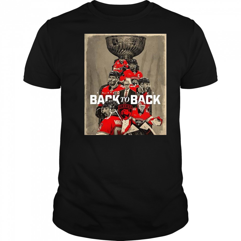 Florida Panthers Win Stanley Cup 2025 NHL Champions Back To Back Poster Shirt