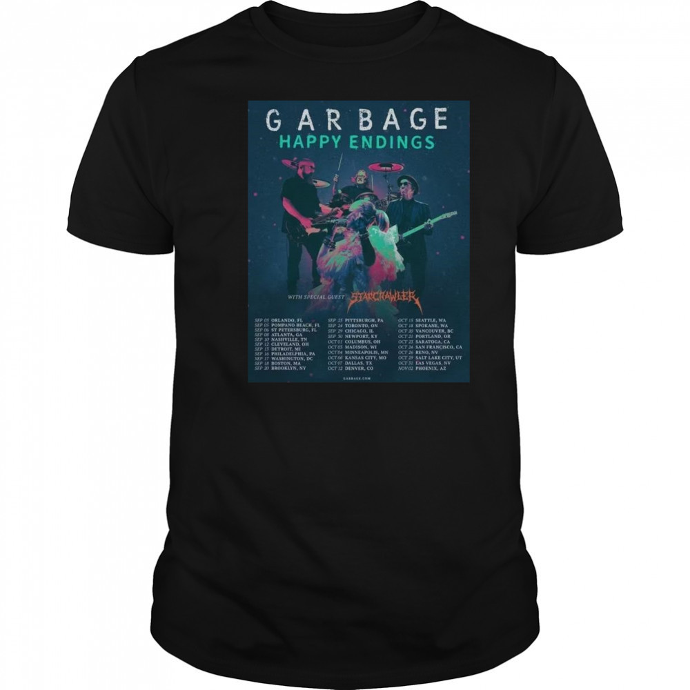 Garbage Happy Endings America Tour Merch 2025 T-Shirt
