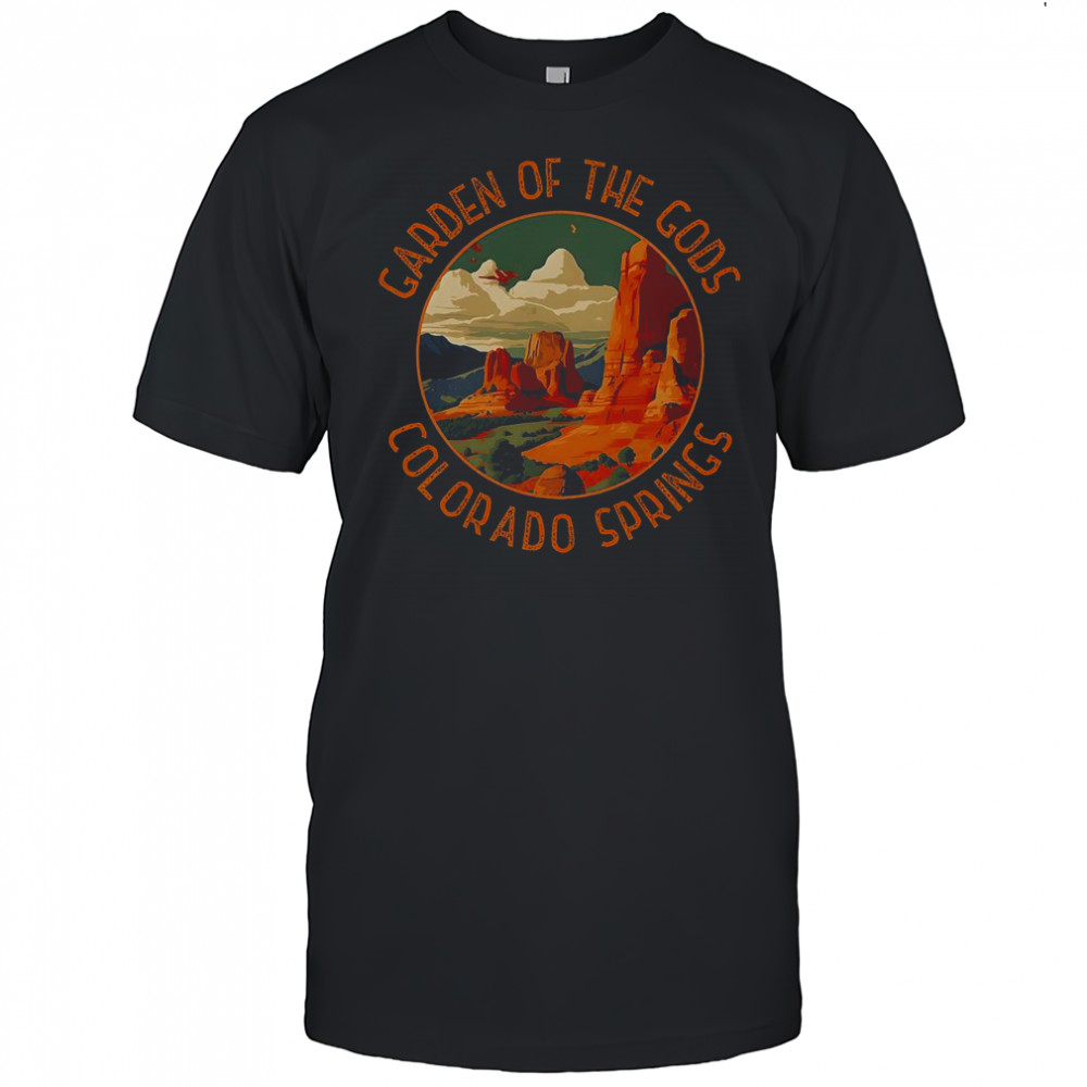 Garden Of The Gods Colorado Springs Distressed Circle T-Shirt