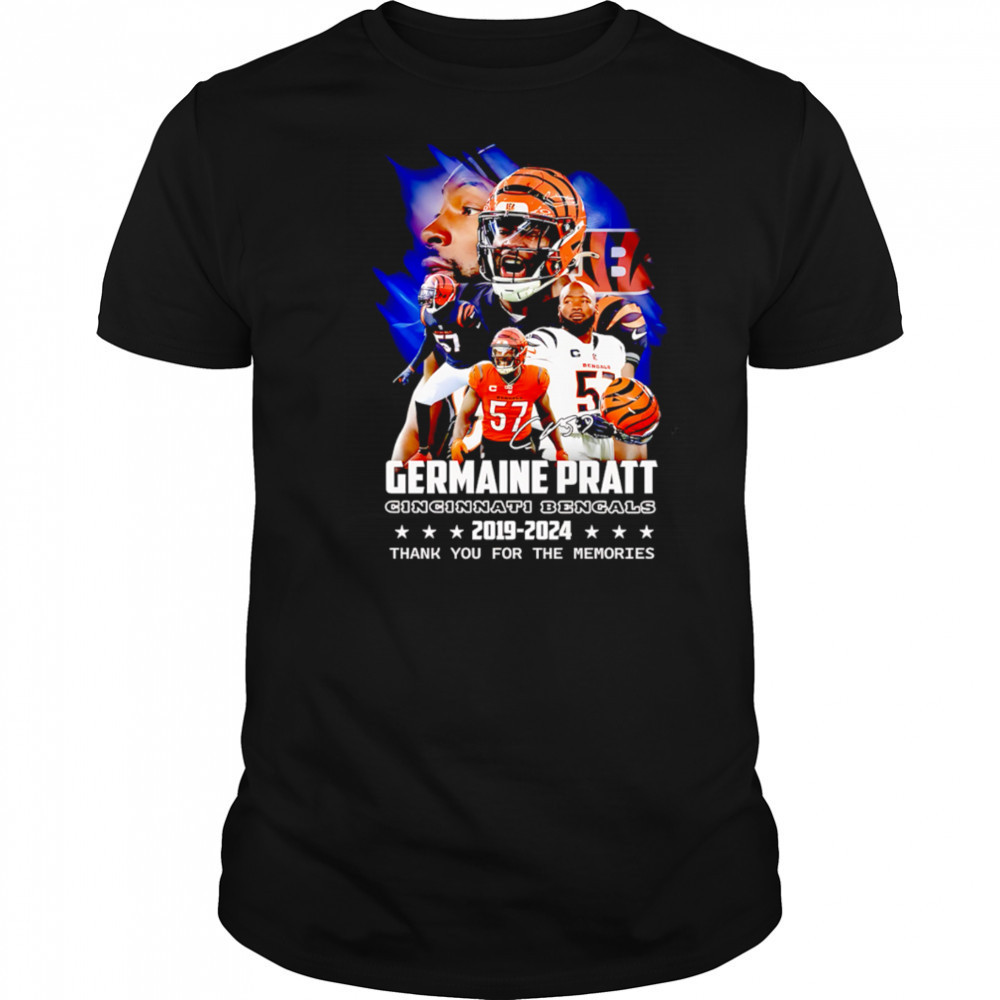 Germaine Pratt Cincinnati Bengals 2019-2024 Signature Thank You For The Memories shirt