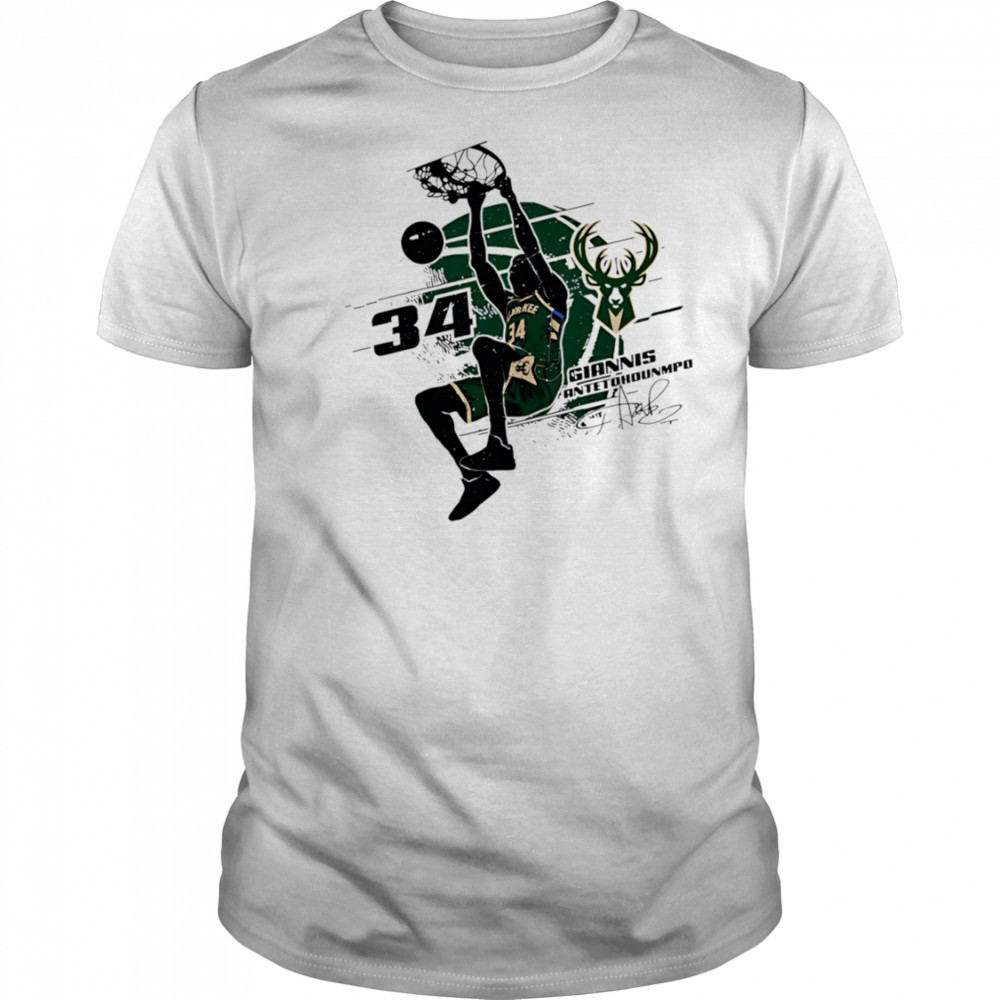 Giannis Antetokounmpo Milwaukee Bucks Silhouette shirt