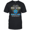God First Family Second Then Oklahoma City Thunder Basketball Cross T-Shirt