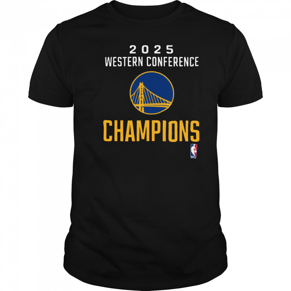 Golden State Warriors Fanatics 2025 NBA Western Conference Champions Locker Room T Shirt