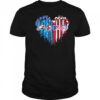 Happy 4th of July American heart Philadelphia sports