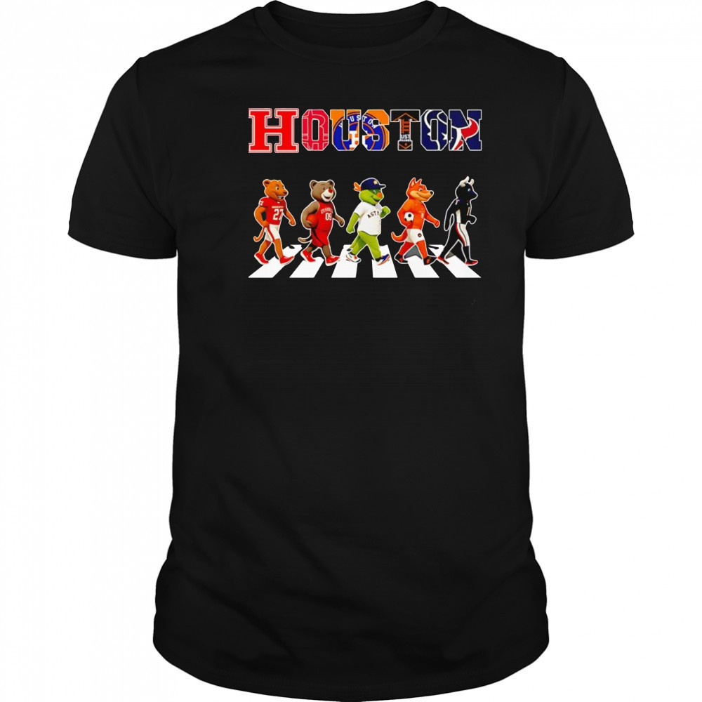 Houston sports chibi mascot cross road shirt