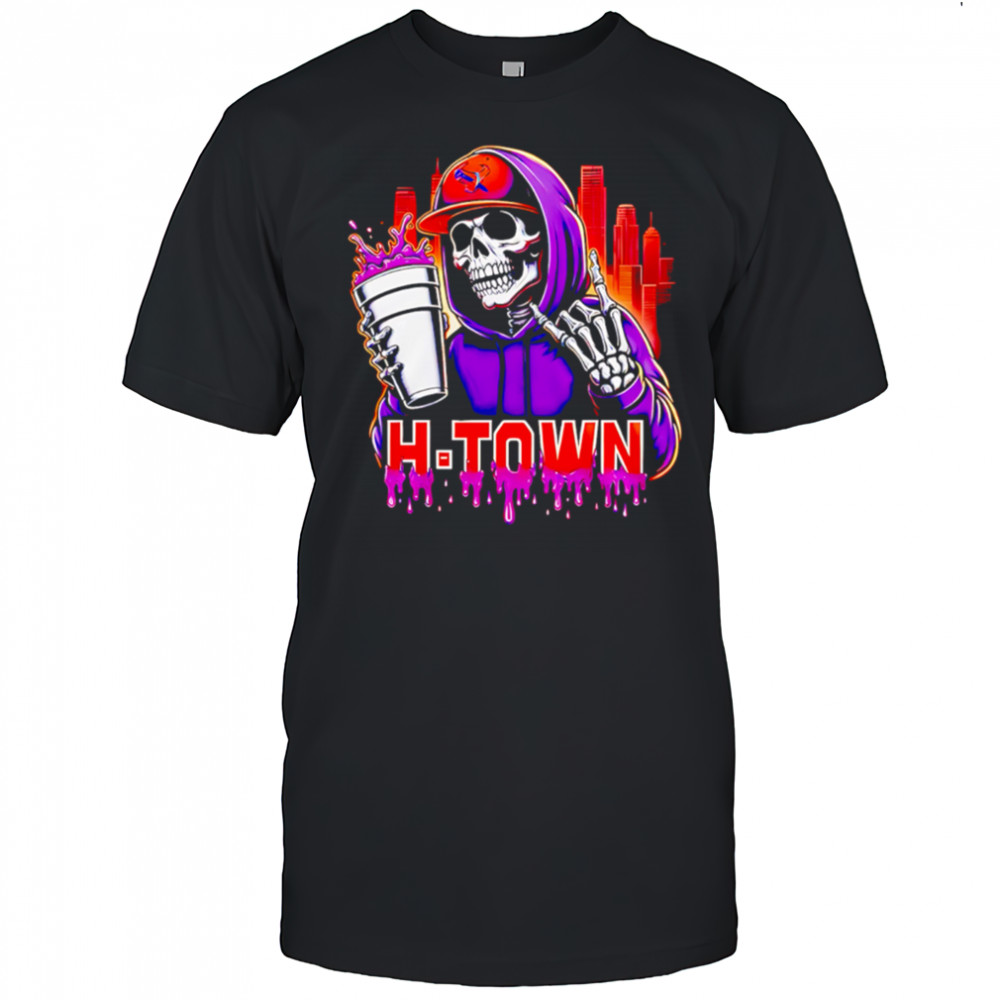 Houston Texans x DJ Screw H-Town skeleton shirt